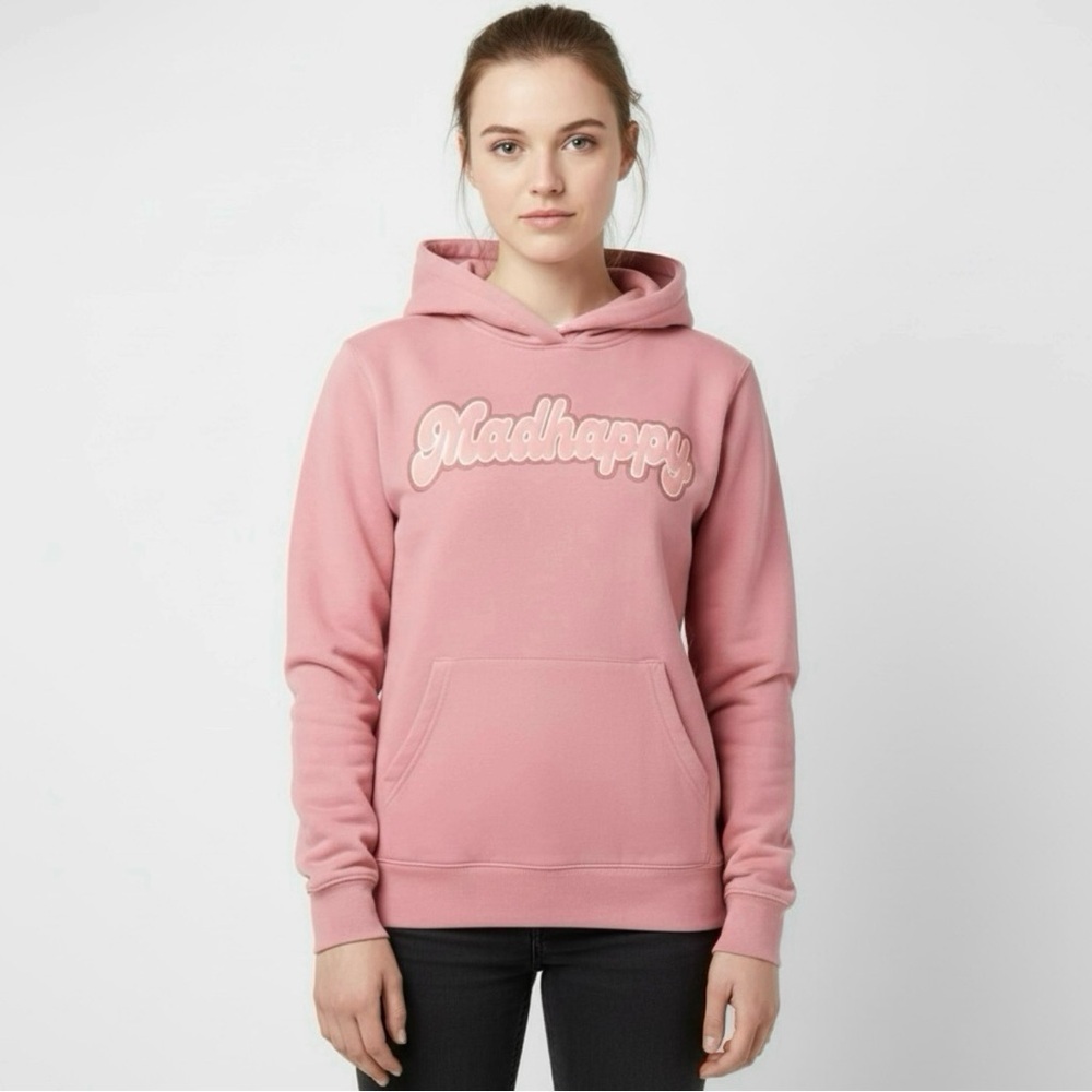Madhappy Varsity Universal Hoodie in Rose